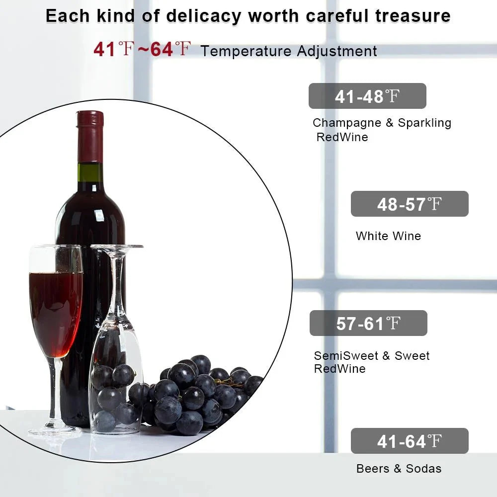 Ktaxon 18 Bottle Compressor Wine Cooler, 1.8 Cu.Ft, 52L - Freestanding