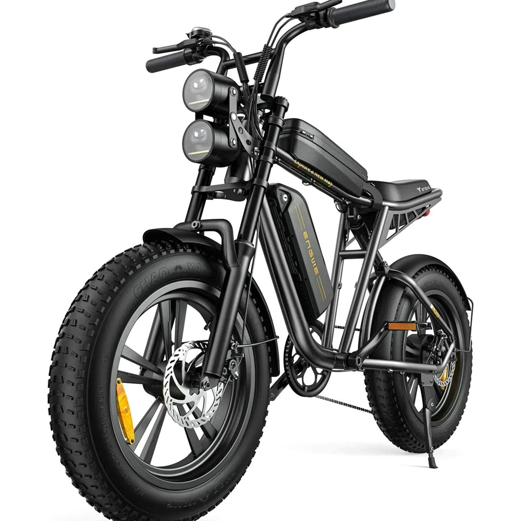 ENGWE Adult Electric Bike, Retro Style, 1000W, 28 Mph, 94 Miles, 20 x 4.0 Inch Fat Tires, Full Suspension - M20