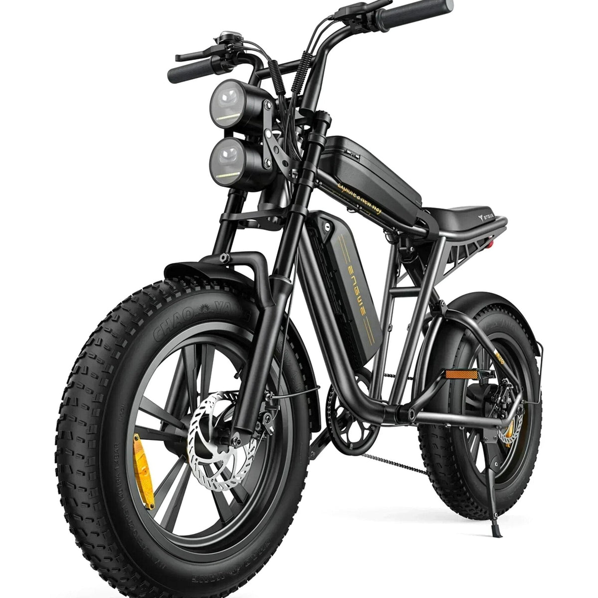ENGWE Adult Electric Bike, Retro Style, 1000W, 28 Mph, 94 Miles, 20 x 4.0 Inch Fat Tires, Full Suspension - M20