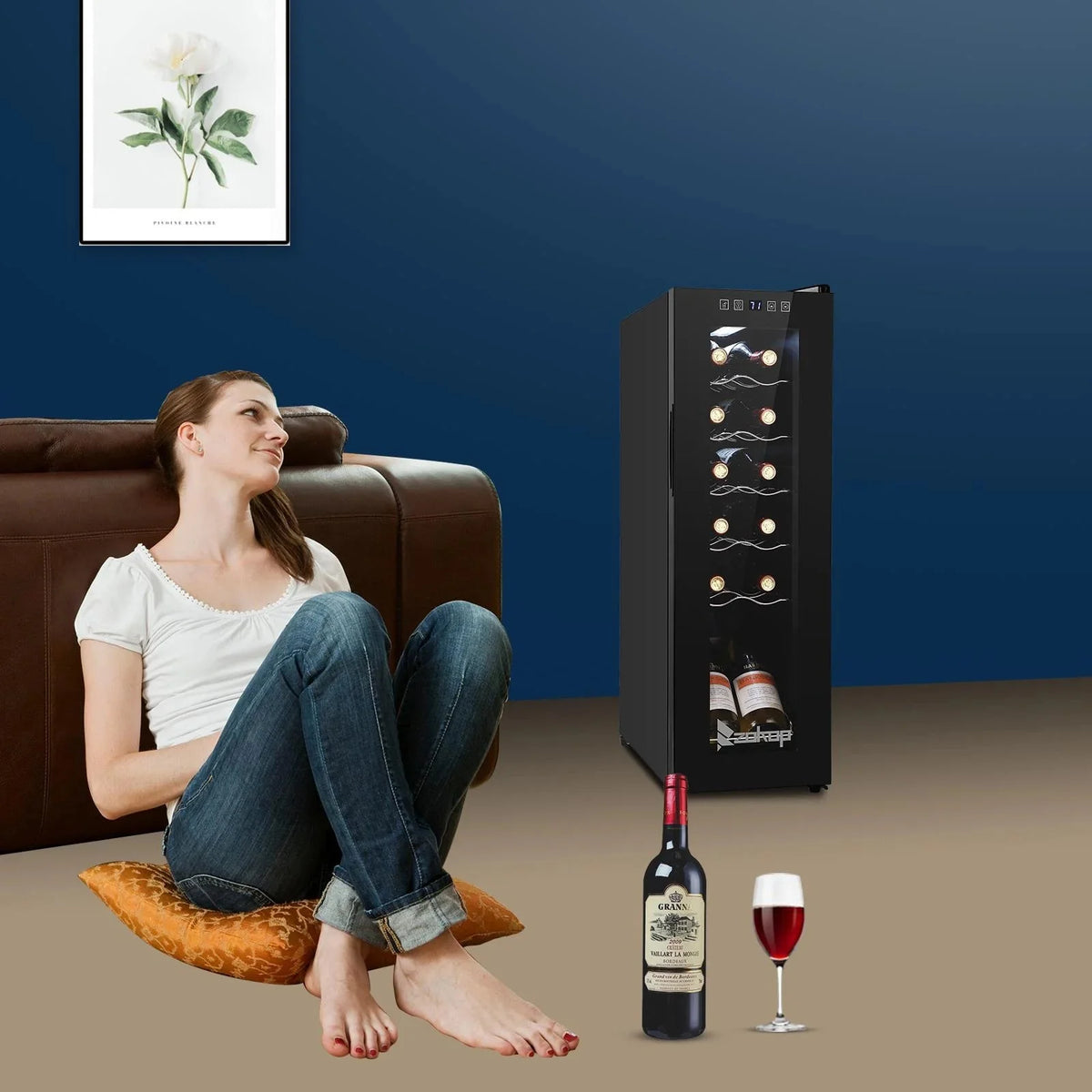 Ktaxon 18 Bottle Compressor Wine Cooler, 1.8 Cu.Ft, 52L - Freestanding