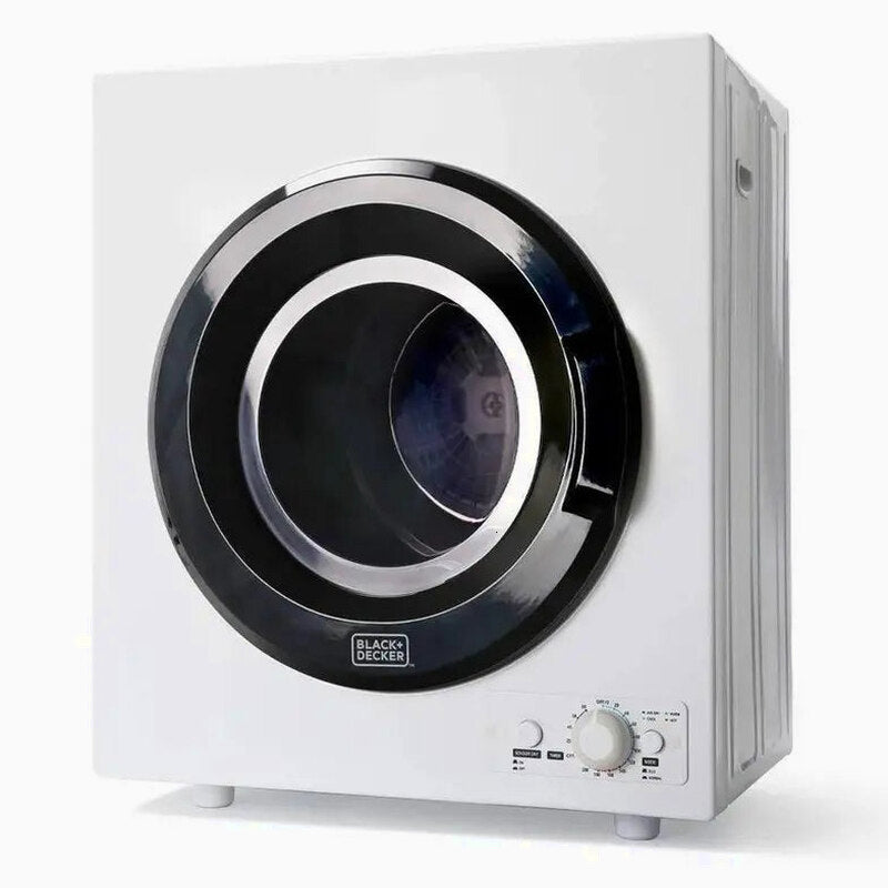 BLACK+DECKER Compact Portable Dryer 3.5 Cu. Ft. White And Black Finish