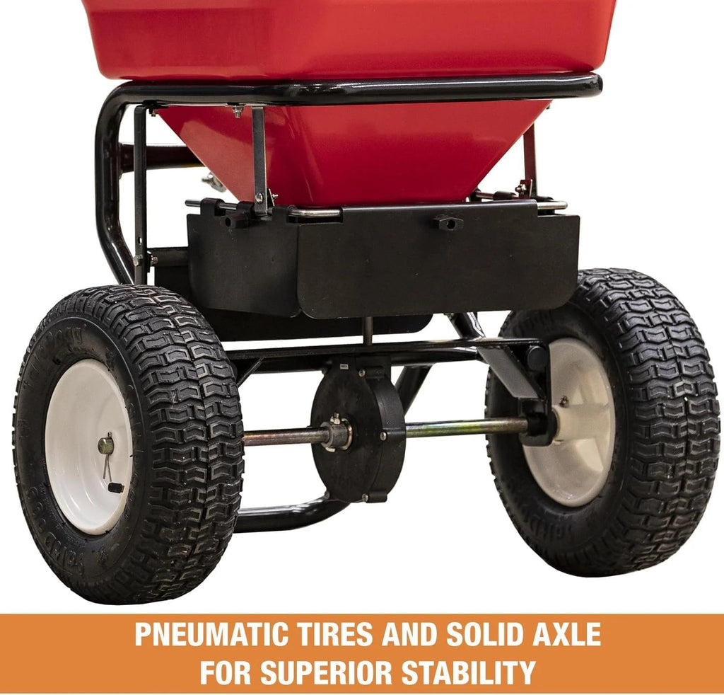 100-Lb Walk-Behind Push Spreader For Grass Seed, Salt, De-Icer And Fertilizer