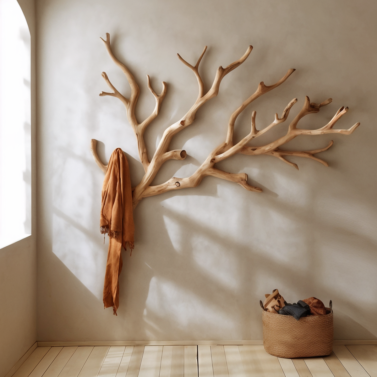 Custom Wood Coat Rack Driftwood Hanging Clothes - view 3