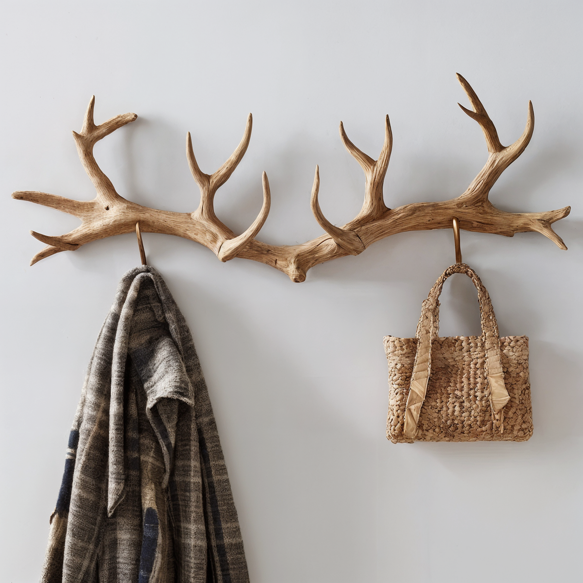 Antler Coat Rack Rustic Wood Wall Hanger Custom Gift - view 3