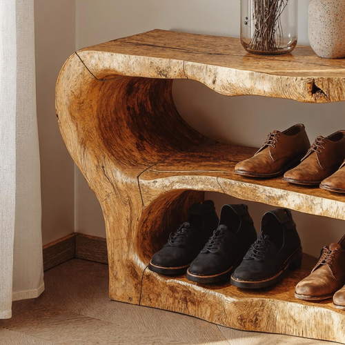 3-Tier Wooden Shoe Rack Bench For Organizing Shoes and Bags