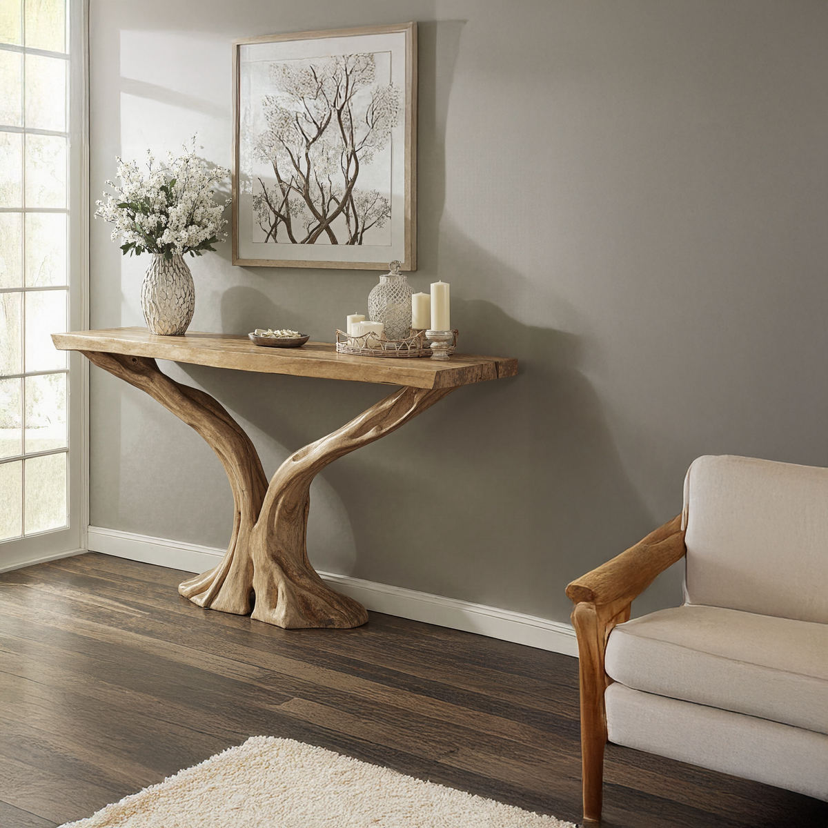 Classic Farmhouse Console Table For Living Room - view 2