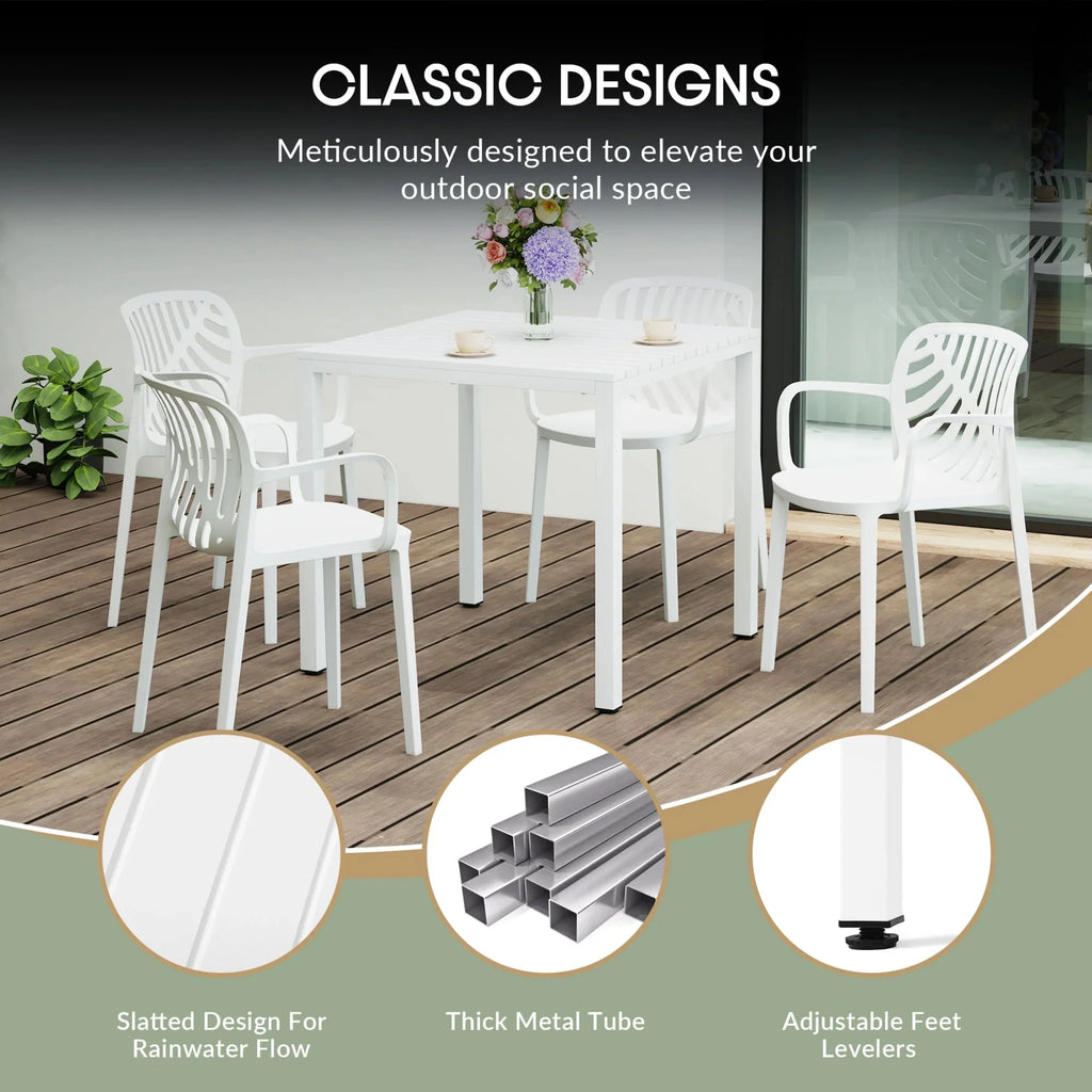 WestinTrends 5-Piece Outdoor Patio Dining Set, Olive Green - Playa