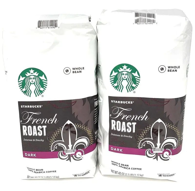 Starbucks French Roast Whole Bean Coffee, 80 Oz, 2 x 40 Oz Packs