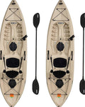 Lifetime Fishing Kayak 10ft 2-Pack With Paddles, UV-Protected HDPE, Tan - Tamarack Angler 100