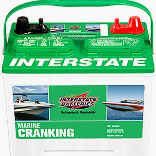 Interstate Marine Cranking Battery, Group Size 24M, 12V - 24M-XHD