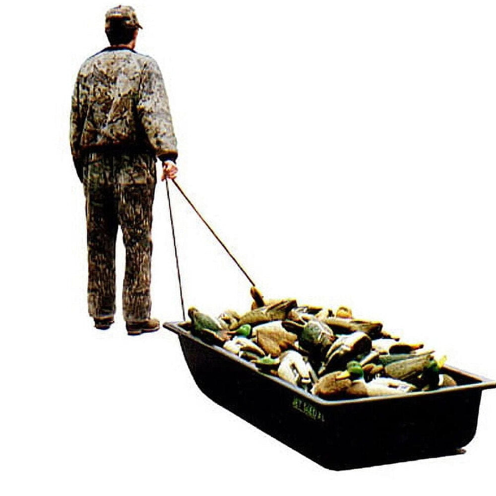 Eagle Claw Shappell Plastic Poly Jet Sled, Black, Extra Large, 30 x 66 In