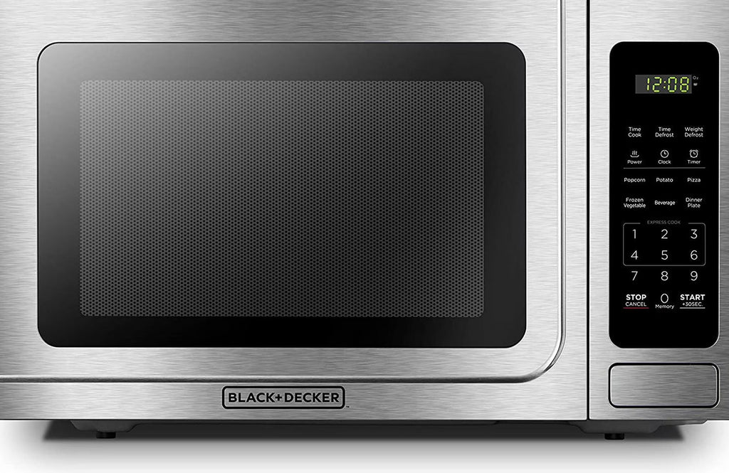 BLACK+DECKER 1.4 Cu Ft 1000 Watt Countertop Microwave Oven, Stainless Steel
