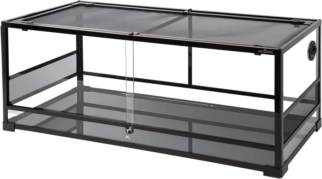 REPTI ZOO 67 Gallon Reptile Terrarium, Sliding Glass Doors, 48 x 18 x 18 in
