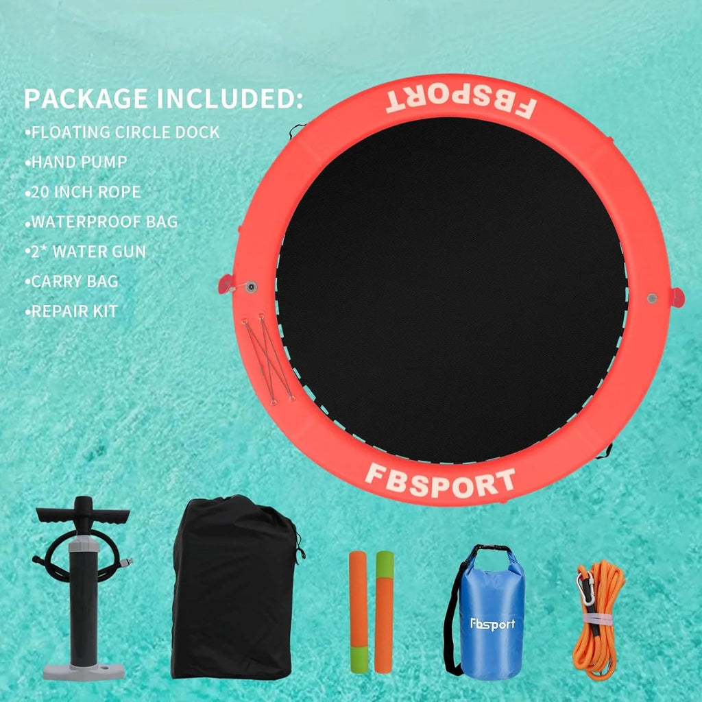 FBSPORT 8ft Inflatable Water Hammock Floating Platform