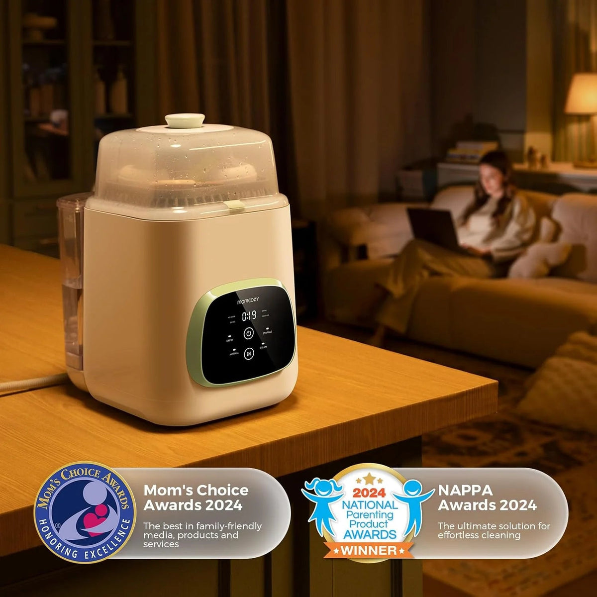 Momcozy Baby Bottle Washer, Sterilizer & Dryer - All-in-One Cleaning Machine