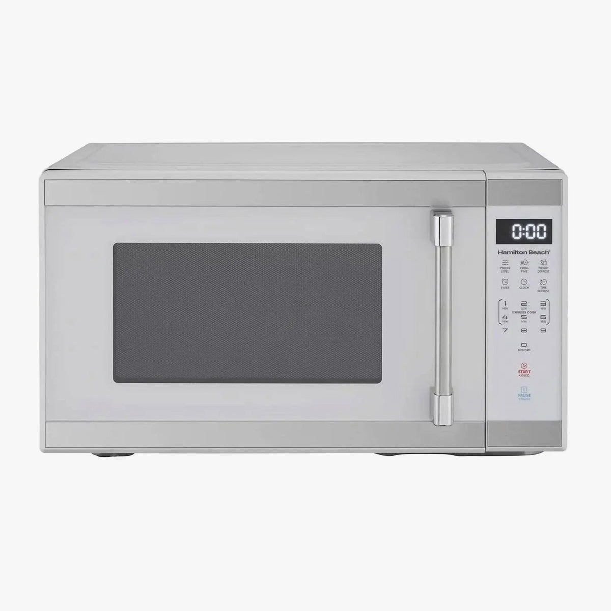 Hamilton Beach 1.1 Cu. Ft. Countertop Microwave Oven, 1000 Watts, White Stainless Steel - HB61W100027880