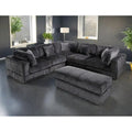 6-Piece Corduroy Upholstered L-Shaped Modular Sectional Sofa