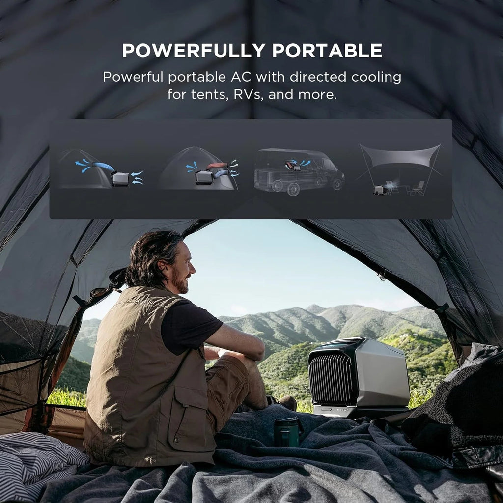 ECOFLOW WAVE 2 Portable Outdoor Air Conditioner With Heater, 1800W, 6K BTU - SAK84173