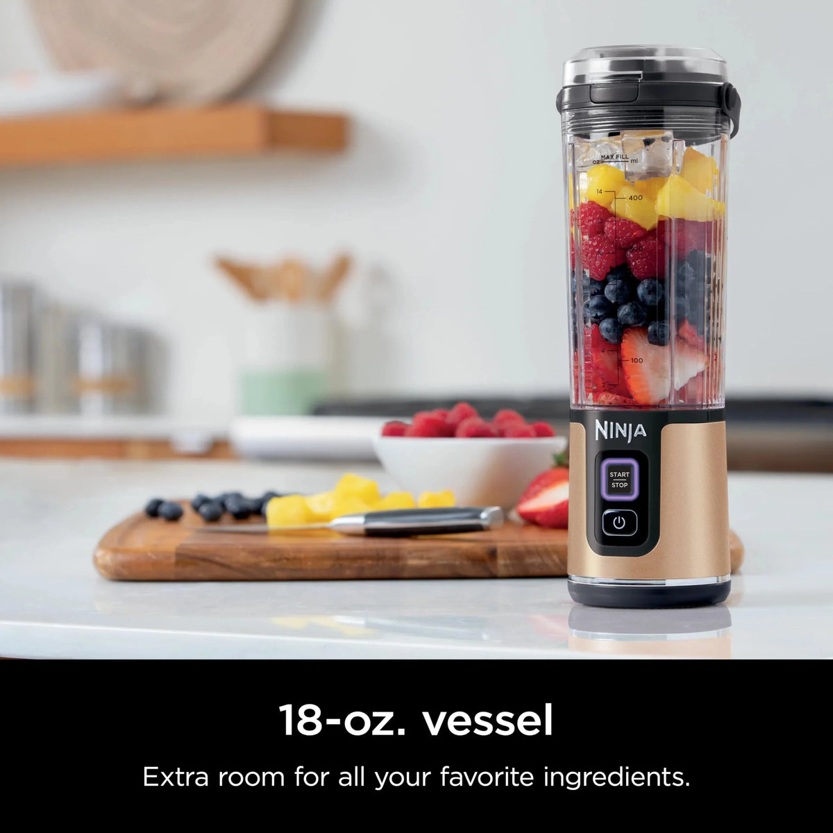 Ninja Blast Portable Personal Blender, Cordless, 18 oz, Metallic Purple - BC151PL