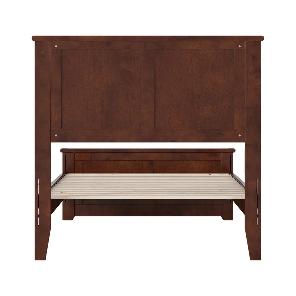 AFI Twin Solid Wood Low Profile Platform Bed With Matching Footboard, Walnut - Charlotte