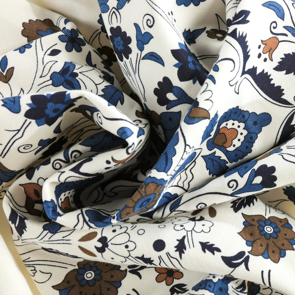 Medallion Damask Printed Cotton Room Darkening Curtain Panel, 1 Piece, 50 in W x 84/96/108/120 in L