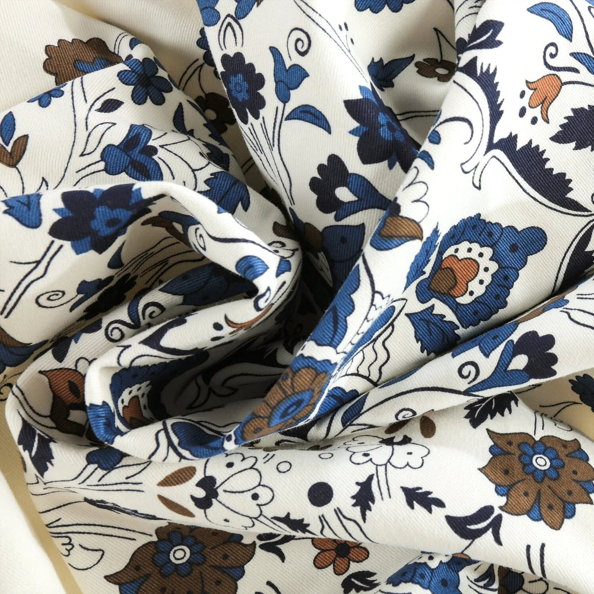 Medallion Damask Printed Cotton Room Darkening Curtain Panel, 1 Piece, 50 in W x 84/96/108/120 in L