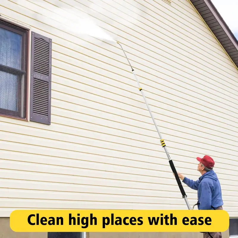 JANZ Telescoping Pressure Washer Wand, 24FT Aluminum With 7 Nozzles And Brush - TW-004