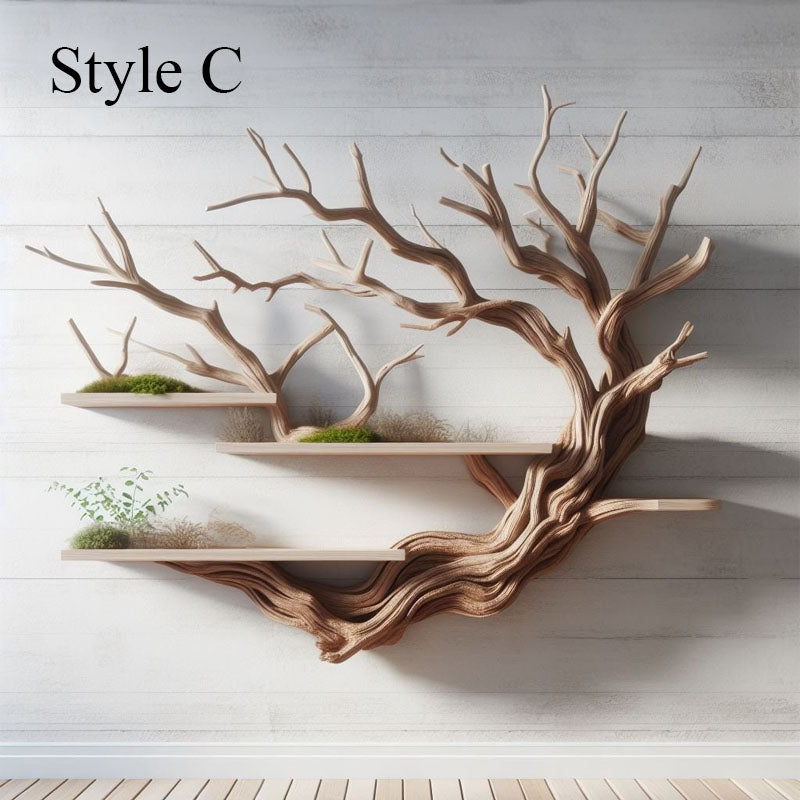 Cozy Tree Branch Driftwood Floating Shelf Wall Mount - view 4