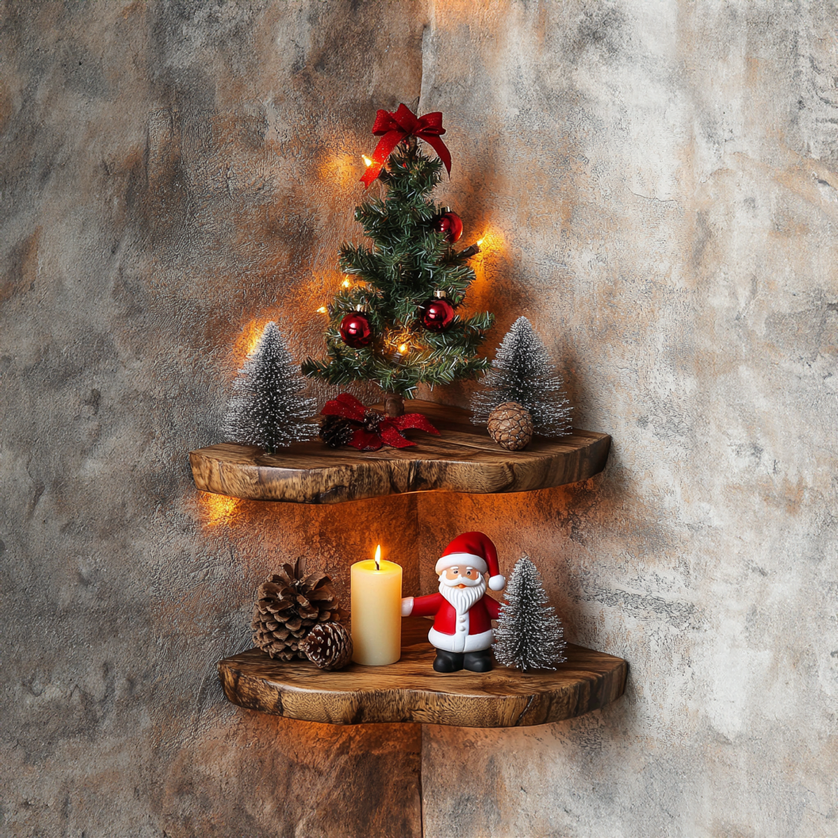 Christmas Floating Corner Wall Shelves Small Floating Shelf - view 3