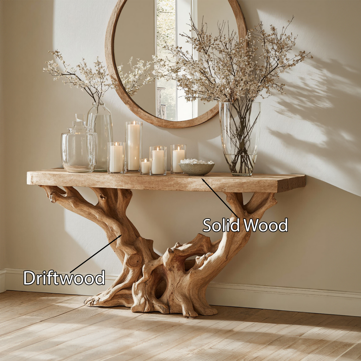 Farmhouse Console Table Home Decor - view 5