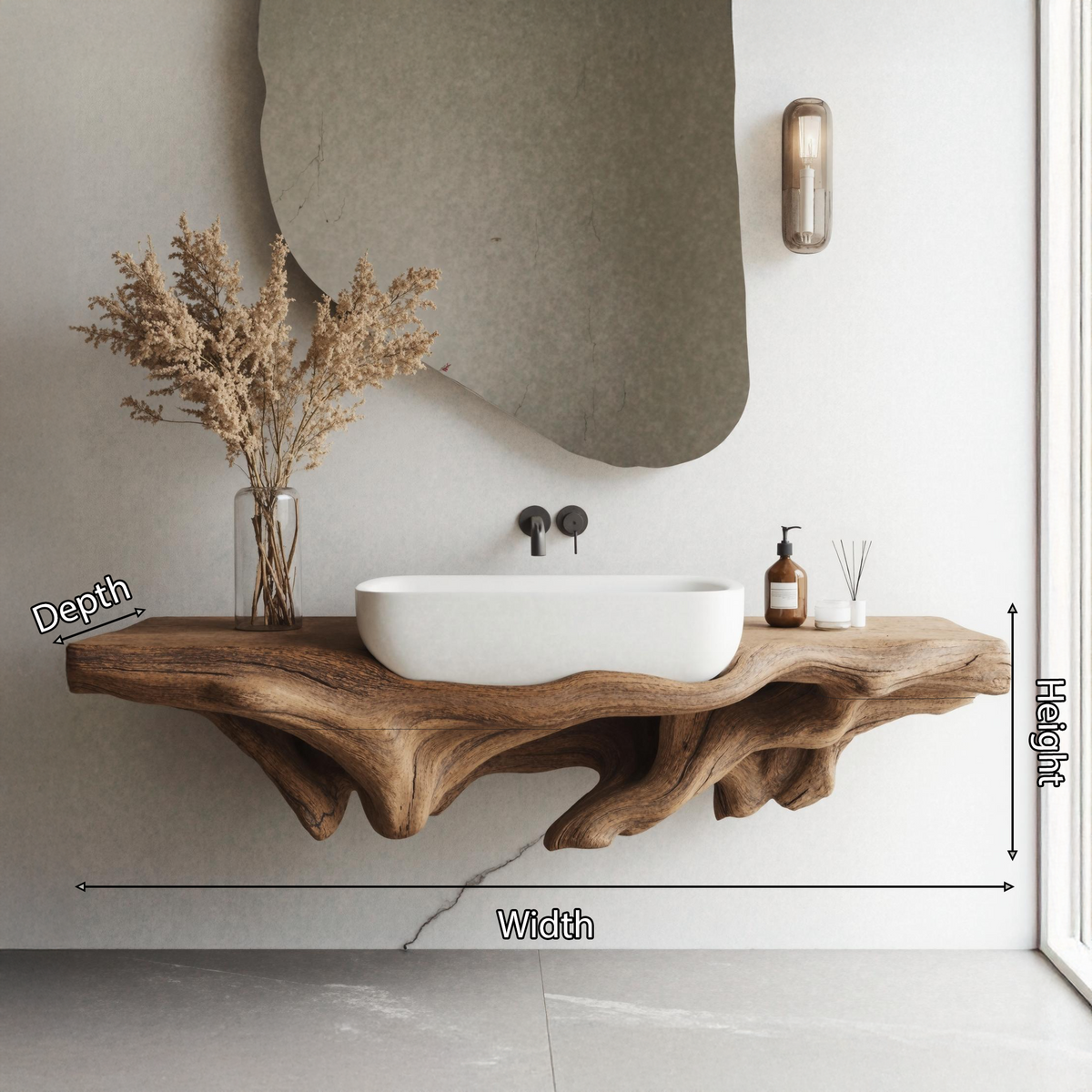 Farmhouse Bathroom Shelf Wall Mount For Storage - view 6