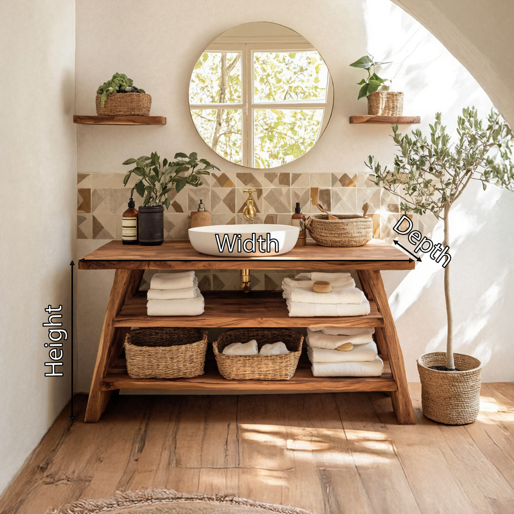 Farmhouse Bathroom Furniture With Wooden Vanity Design - view 6