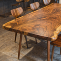 Contemporary Large Wooden Dining Table For Open Dining Area