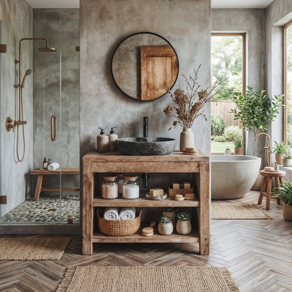 Custom Wood Vanity Bathroom - view 7