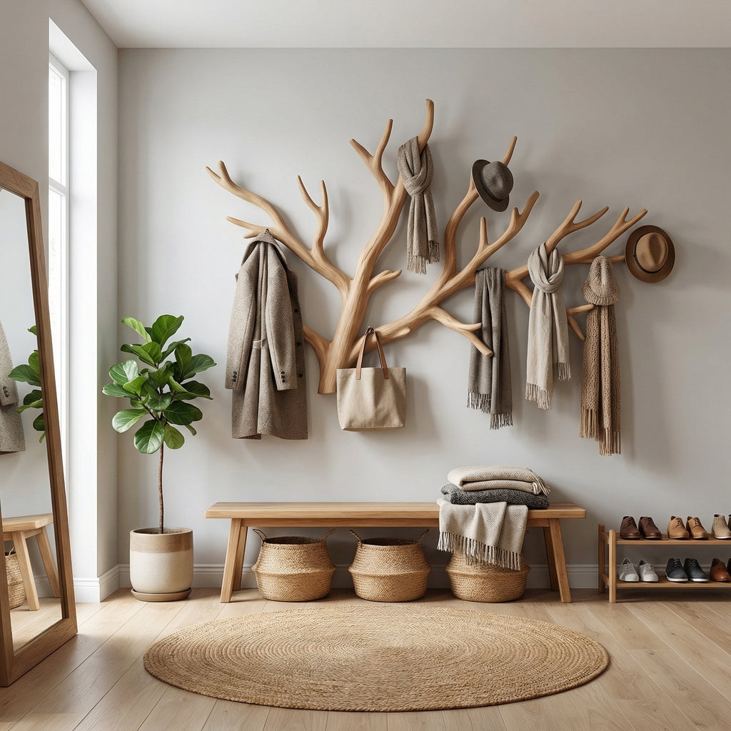 Custom Wood Coat Rack Driftwood Hanging Clothes - view 5