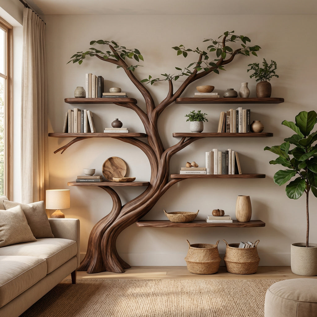Driftwood Branch Shelf Floating Shelf Wall Mouted - view 4