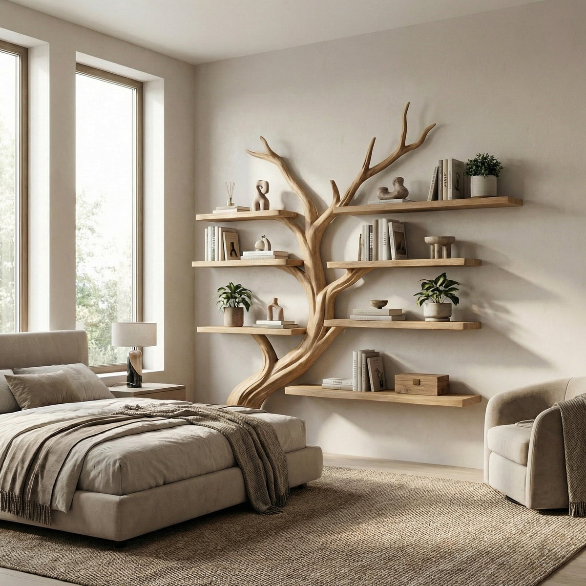 Driftwood Branch Shelf Floating Shelf Wall Mouted - view 5