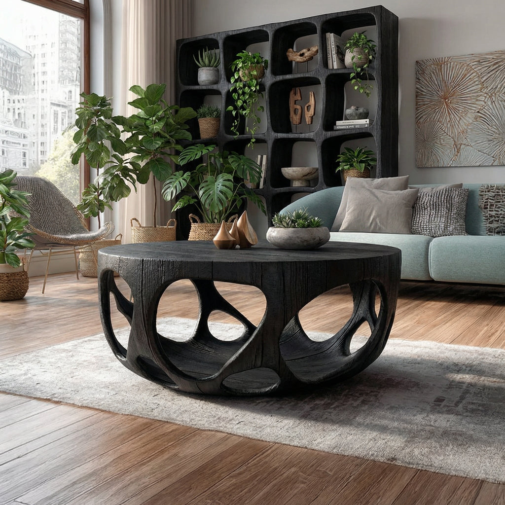 Artisan Coffee Table Natural Wood Farmhouse Gift