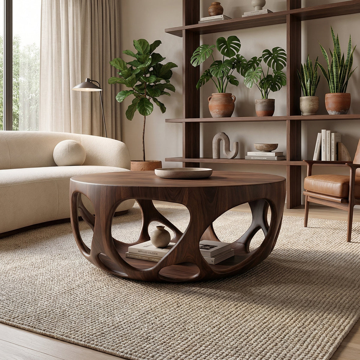 Artisan Coffee Table Natural Wood Farmhouse Gift - view 5