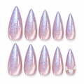 Moonlit Amethyst Cat Eye Press On Nails