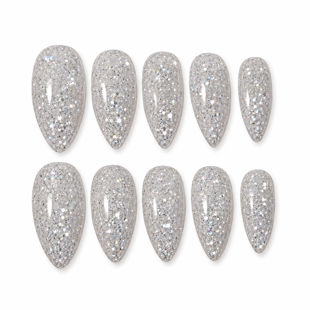 Holographic Sugar Glitter Press On Nails