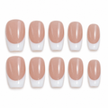 Classic Milky French Tip Press On Nails