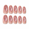 Rosy Nude Cat Eye Press On Nails