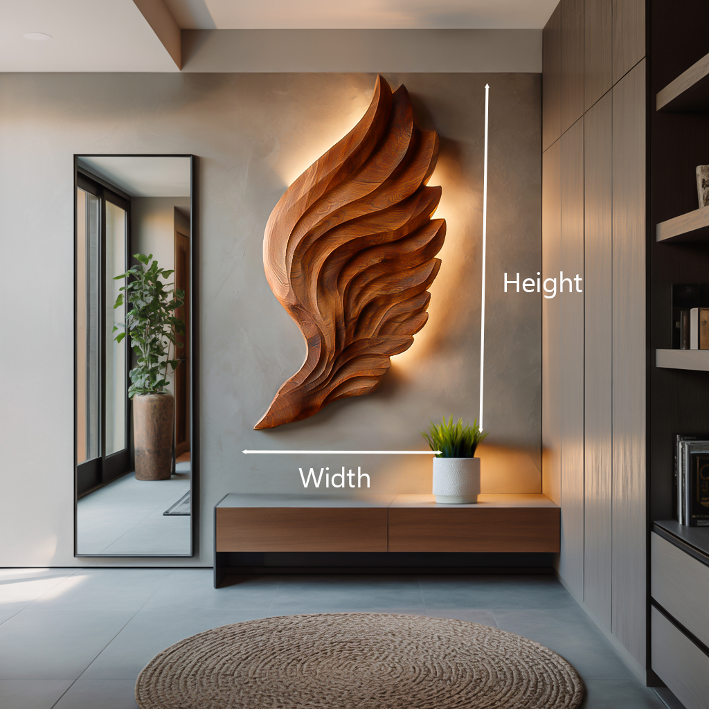 Abstract Wooden Wing Wall Art For Modern Wall Decor - view 7