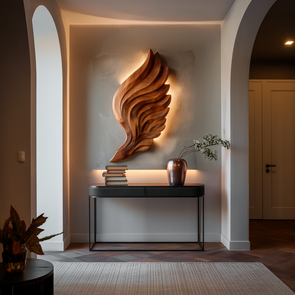 Abstract Wooden Wing Wall Art For Modern Wall Decor - view 5