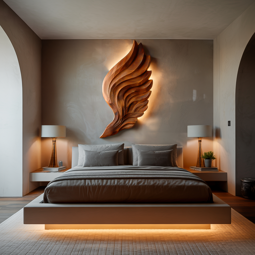 Abstract Wooden Wing Wall Art For Modern Wall Decor - view 6