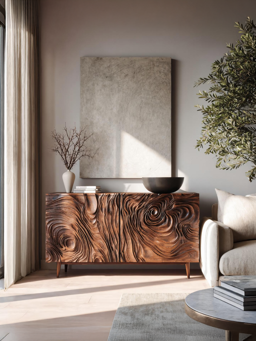 Contemporary Sideboard Storage For Dining Or Living Room - view 2