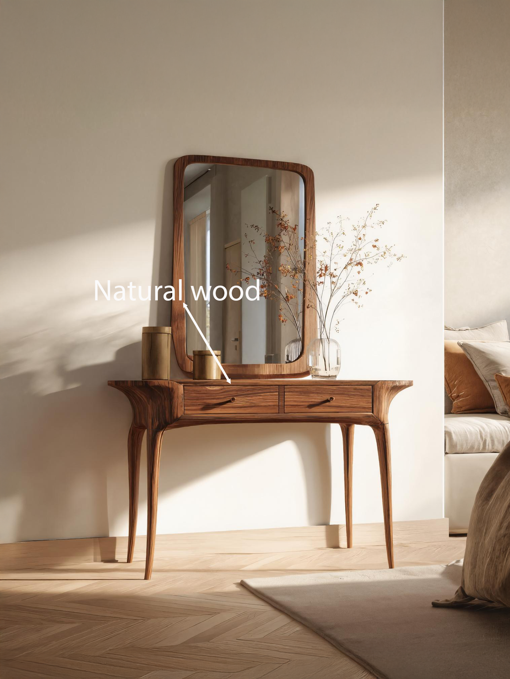 Elegant Handmade Vanity Table With Drawers For Bedroom - view 6