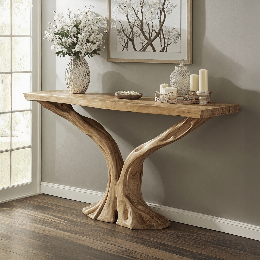 Classic Farmhouse Console Table For Living Room - view 3