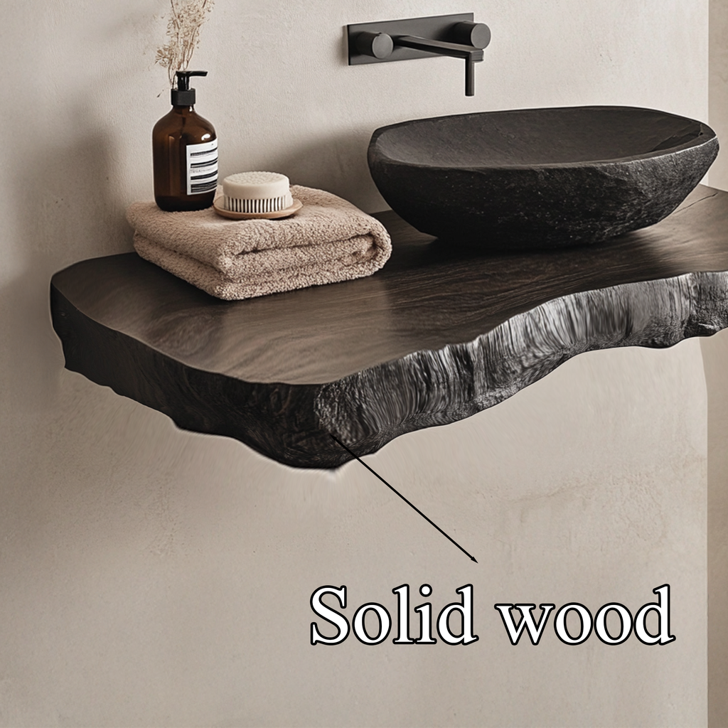 Custom Shelf Vanity Solid Wood Decor Home